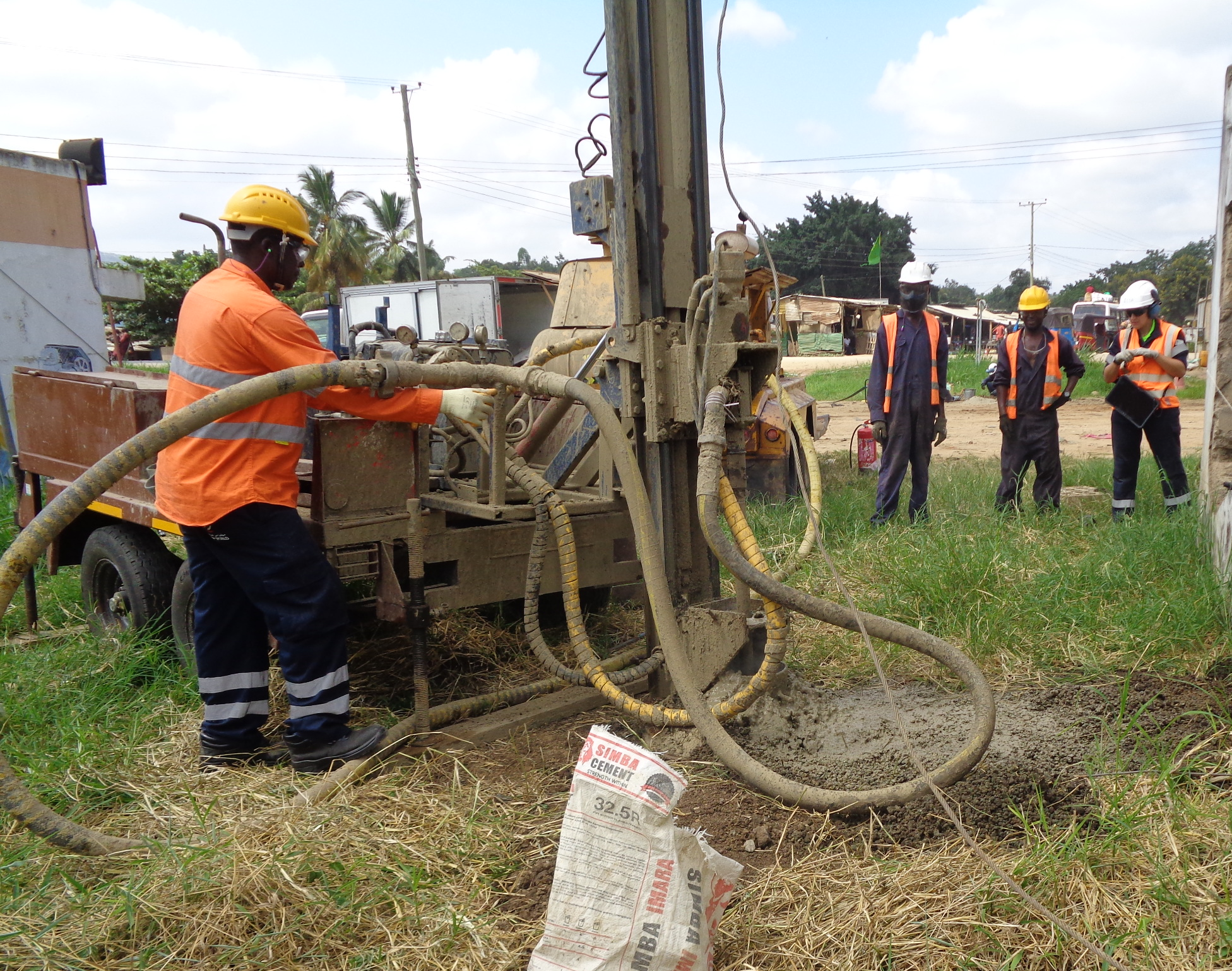 drilling at gapco filling station in mikumi tanzania cropped